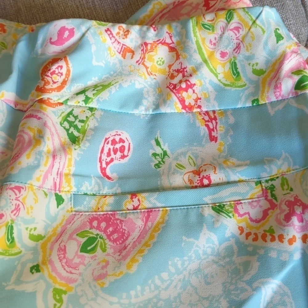 Ikbul UPF 50+ Sharon Seafoam Paisley Floral Golf Outdoors Ankle Pants NWT 4 - Picture 11 of 16